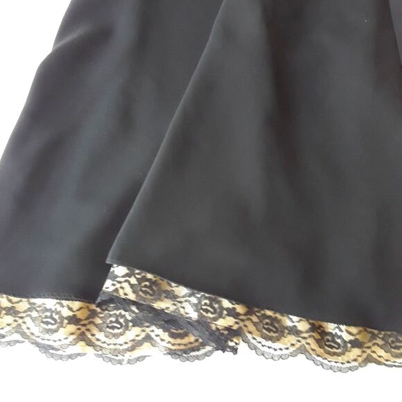 JESSICA HOWARD Black Cocktail Scallop Lace Spaghetti Strap Dress SZ 12 - Vtg - Picture 8 of 8